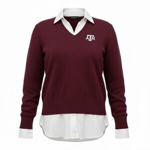 Texas A&M Aggies Parker V-Neck Pullover Sweatshirt Small Emerson street Sweater